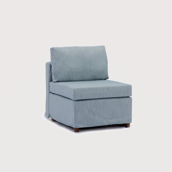 Ebern Designs 2 Seats Modern Fabric Linen Middle Module For Modular